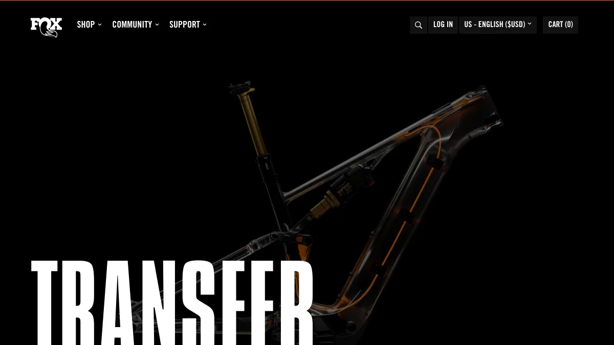 FOX Factory official homepage screenshot