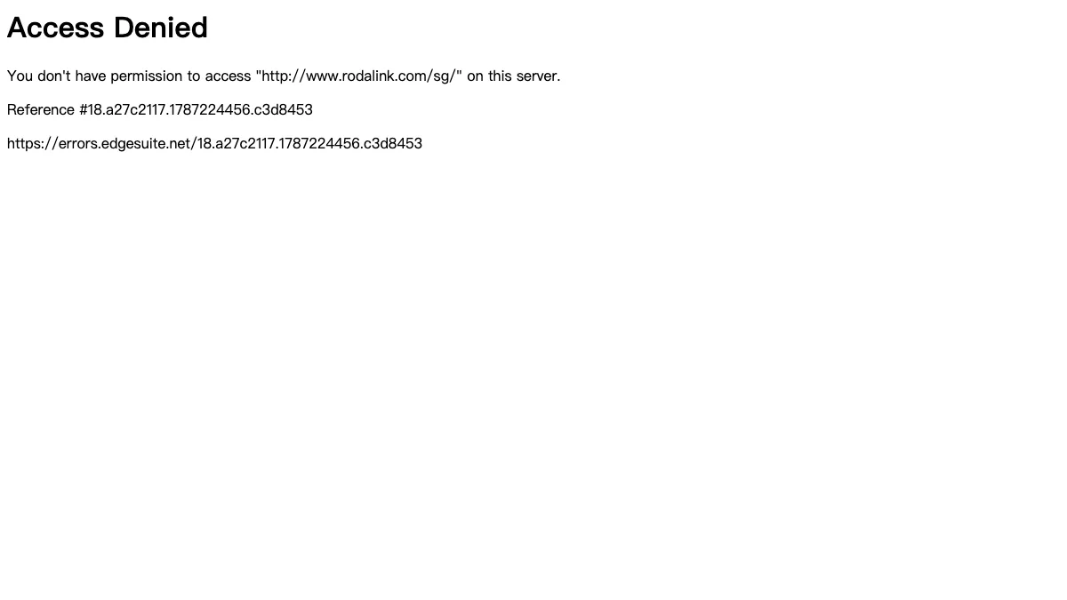 Rodalink Singapore official homepage screenshot