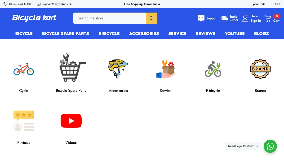BicycleKart official homepage screenshot