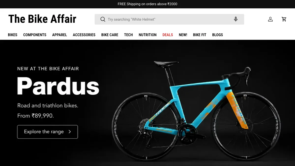 The Bike Affair official homepage screenshot