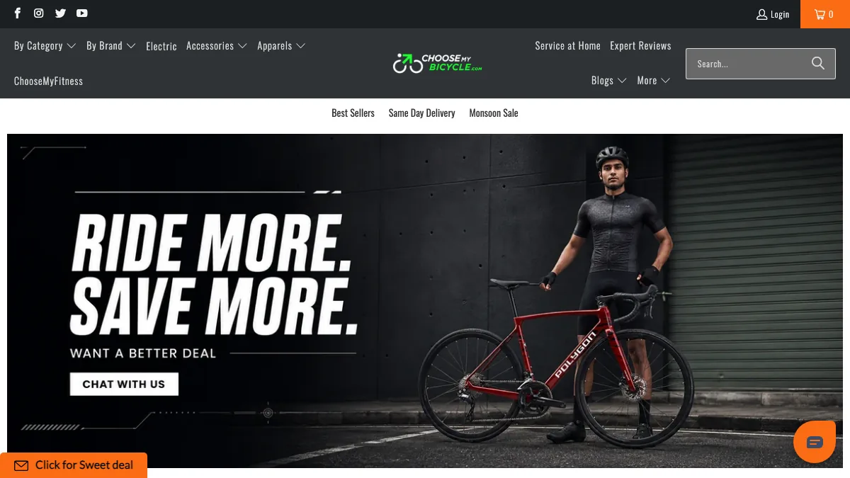 ChooseMyBicycle official homepage screenshot