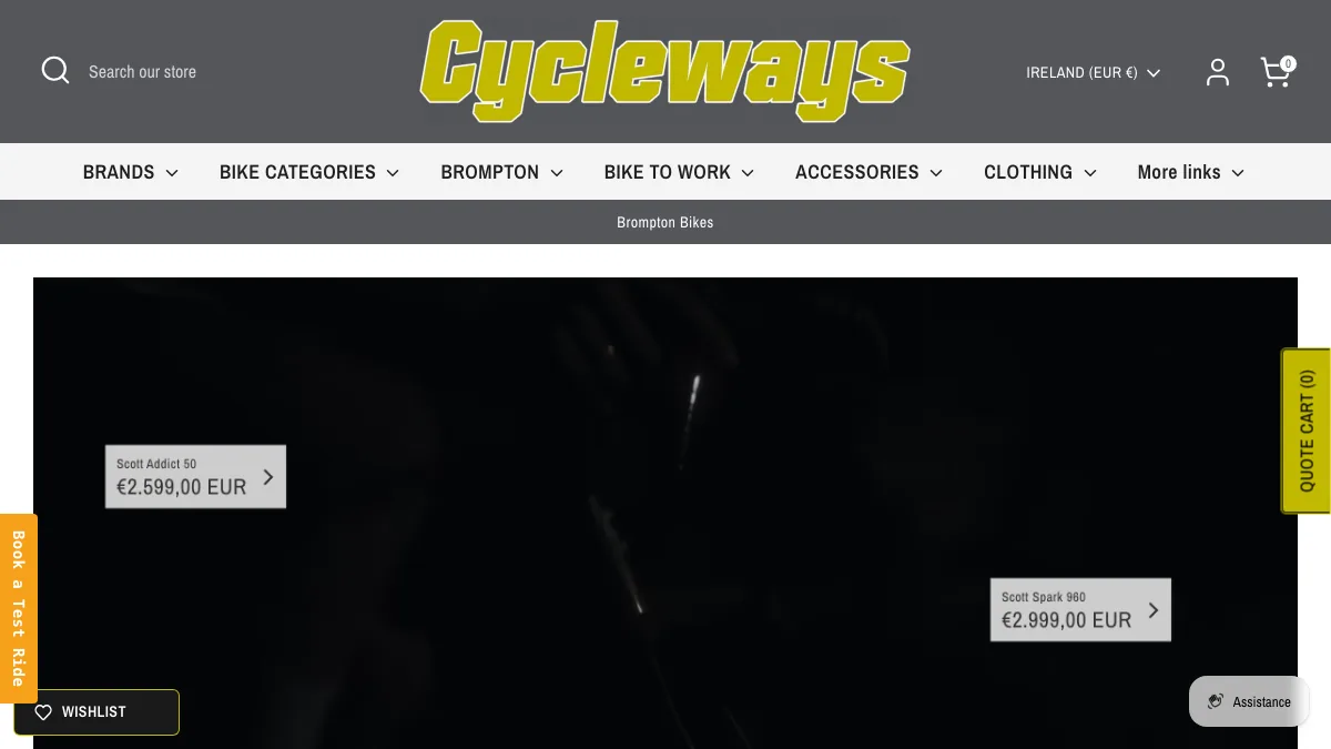 Cycleways official homepage screenshot