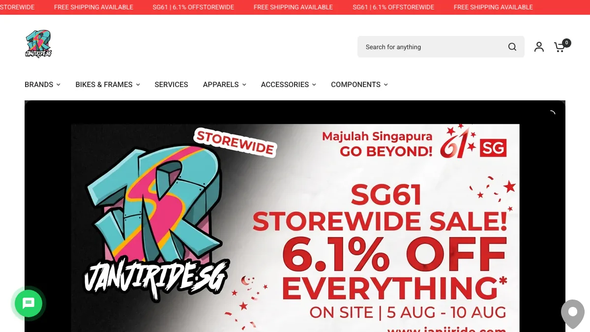 JanjiRide official homepage screenshot