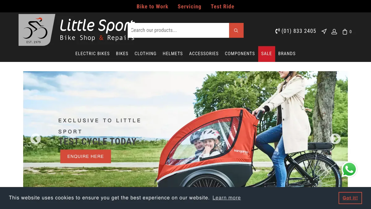 Little Sport Bike Shop official homepage screenshot