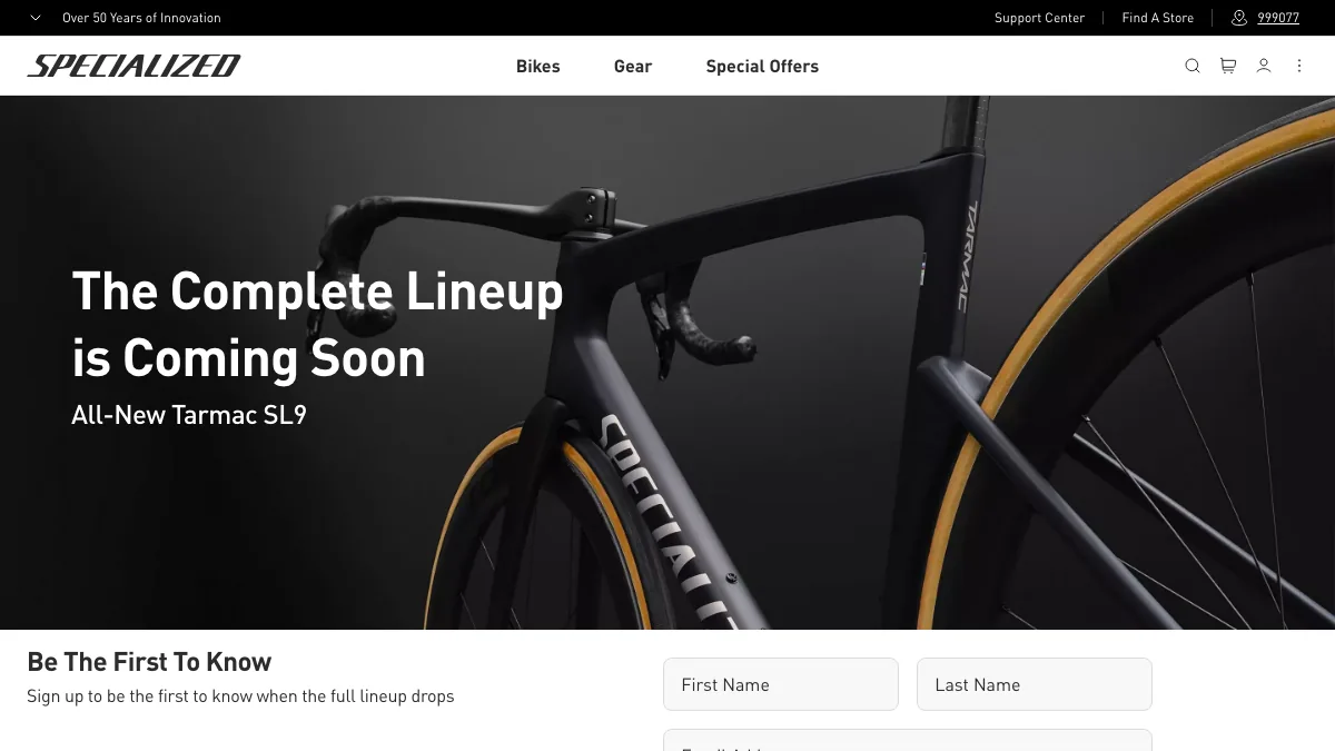 Specialized Canada official homepage screenshot