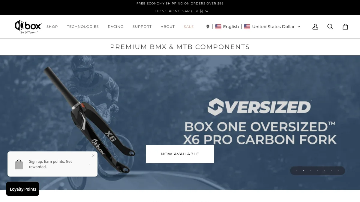 Box Components official website screenshot