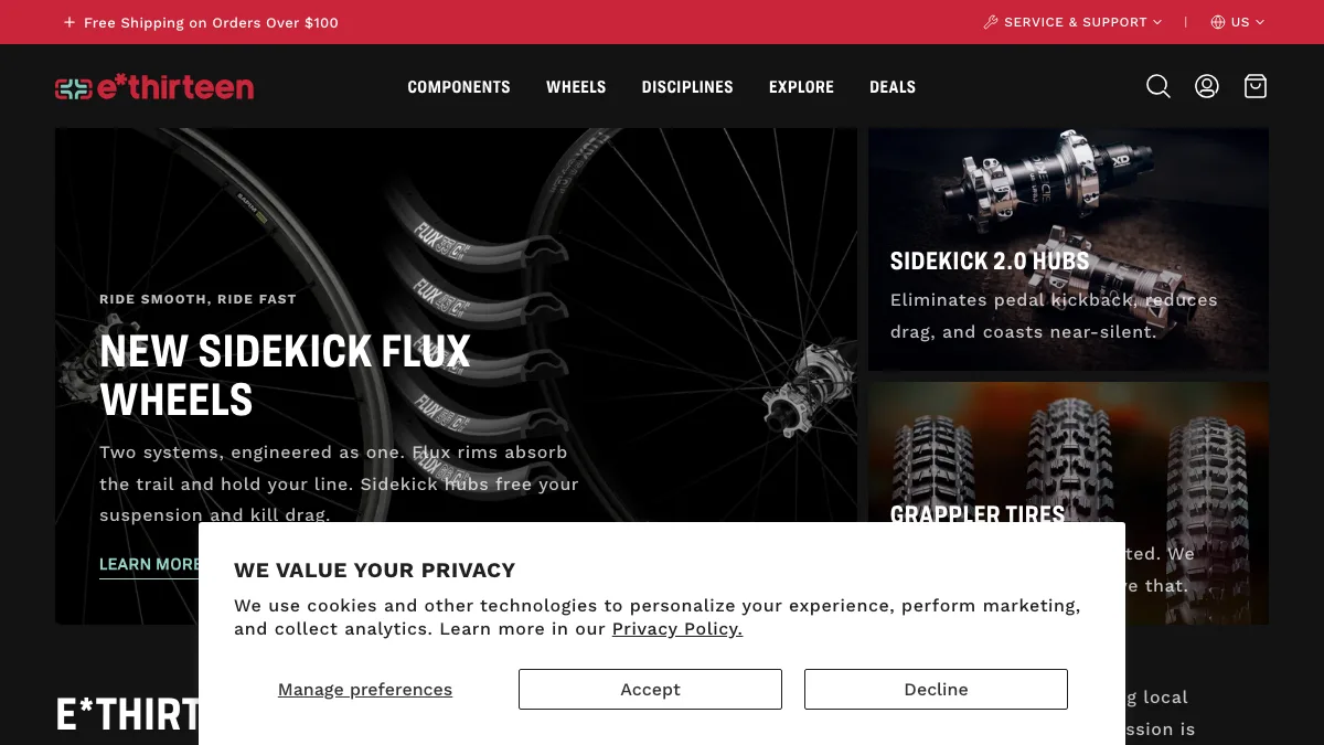 e*thirteen official website screenshot