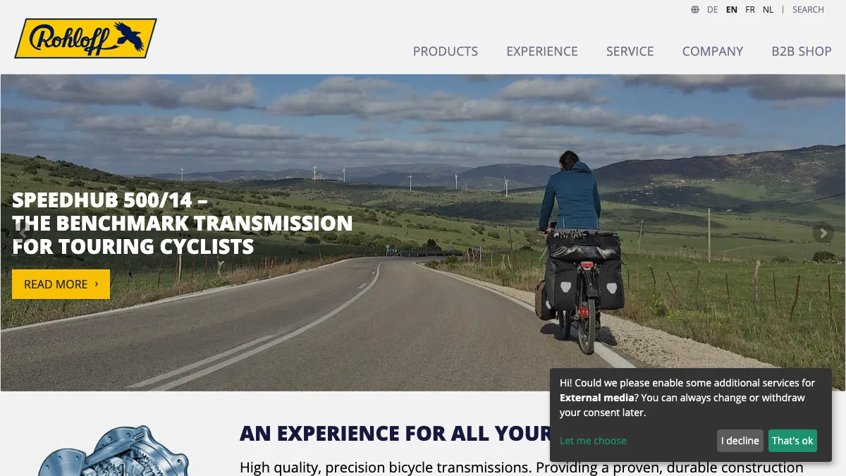 Rohloff official website screenshot